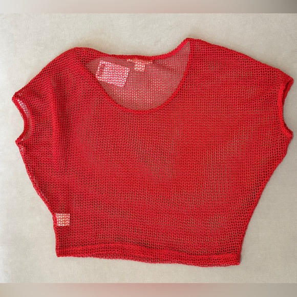 Staring at Stars Red Mesh Crop Top - Size S - NWT - Picture 10 of 12